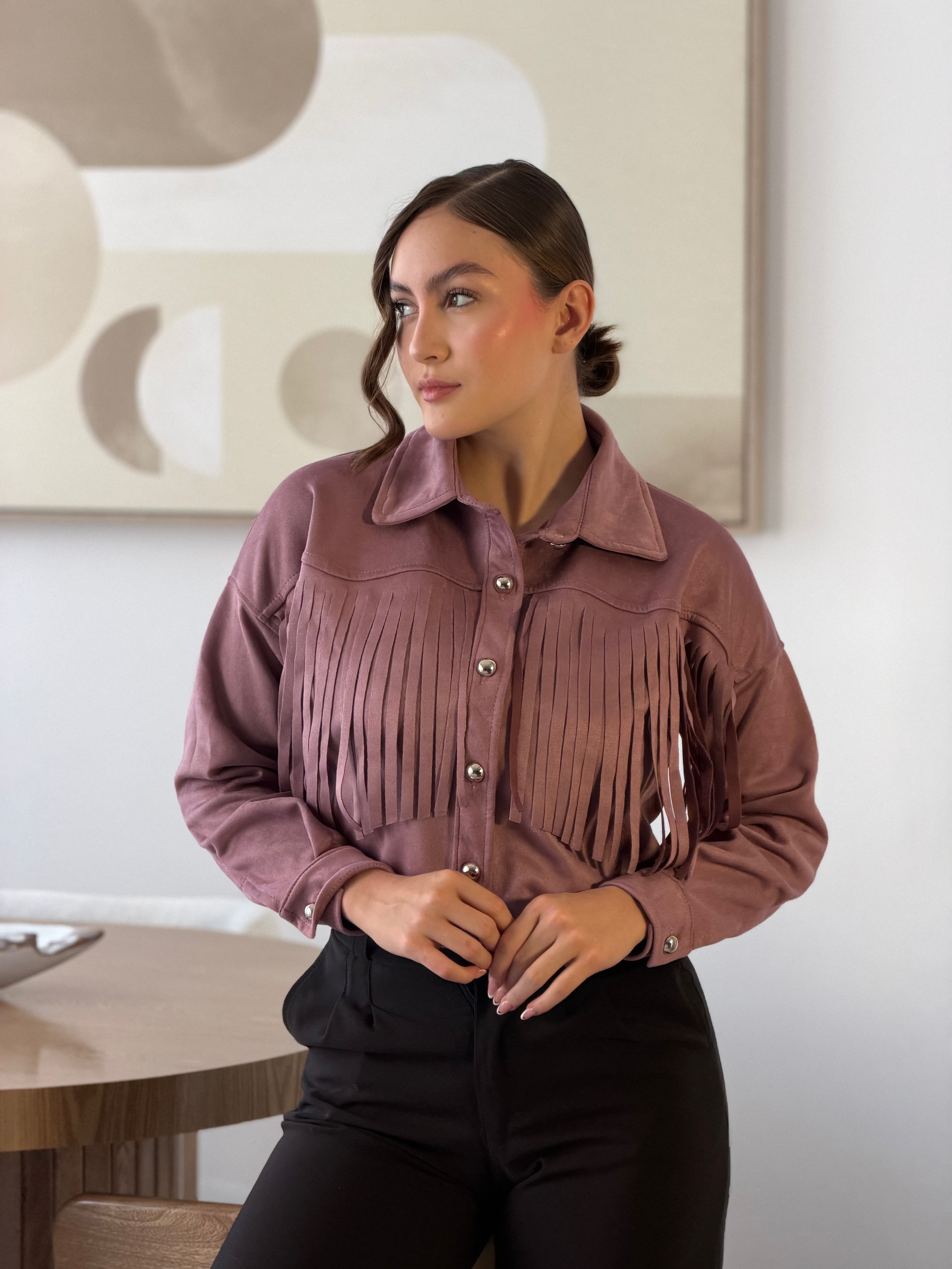 Chaqueta Nova Flecos Rosa