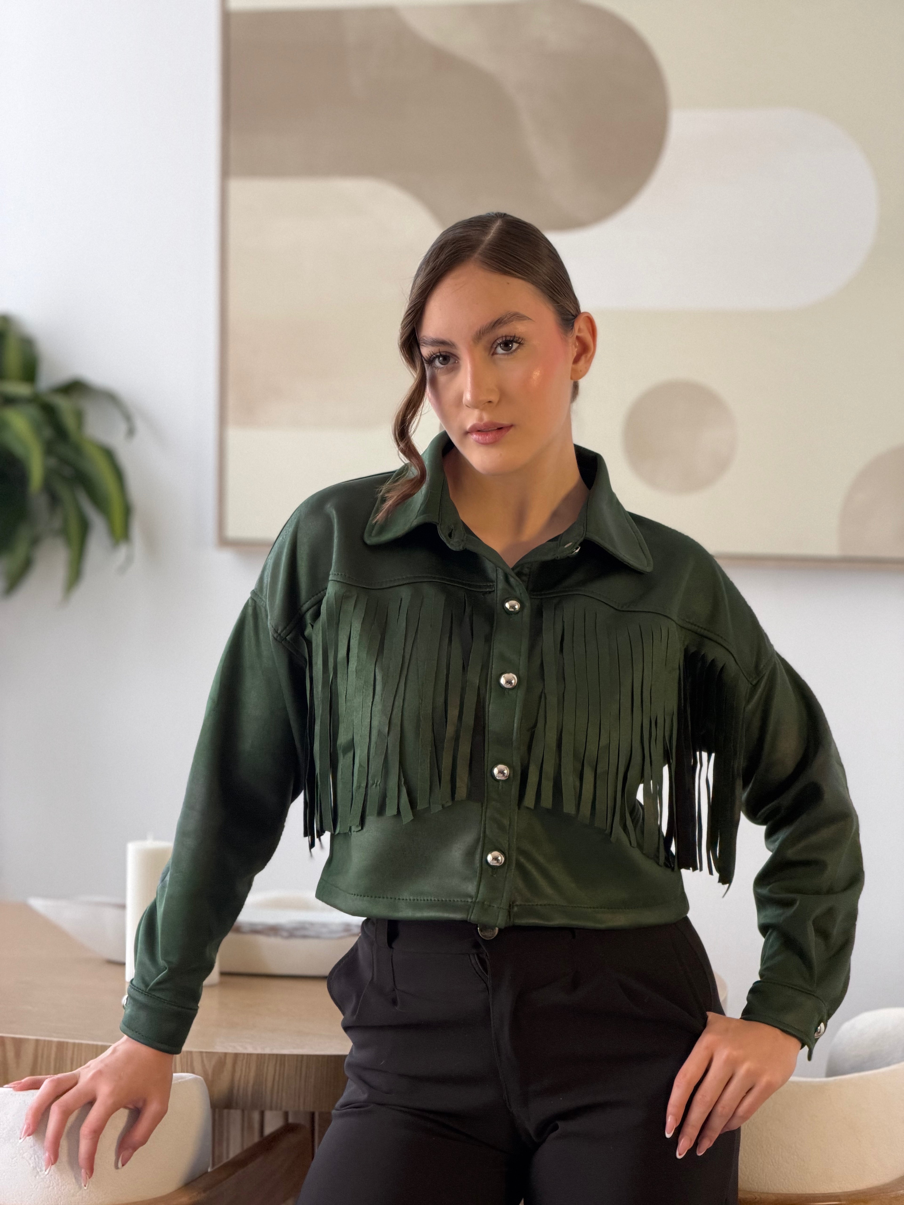 Chaqueta Nova Flecos Verde