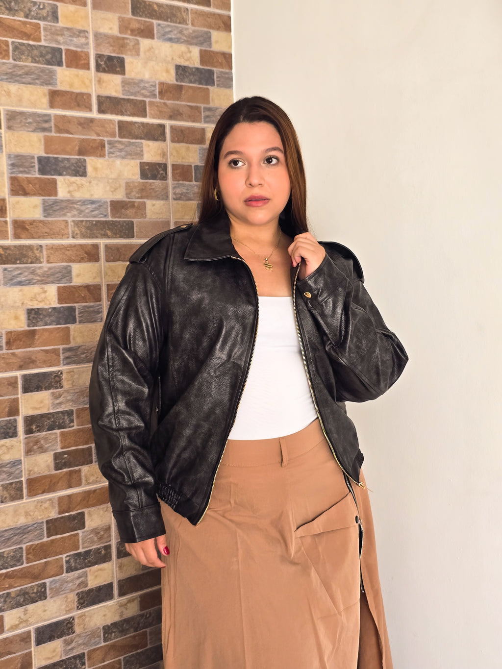 Chaqueta Aura Negra Bisonte