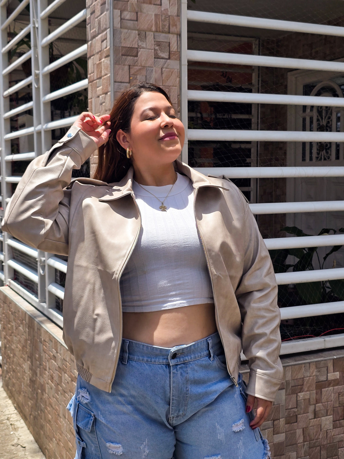 Chaqueta Aura Ivory Bisonte
