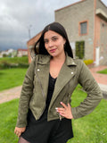 Chaqueta Elsa Gamuza Verde