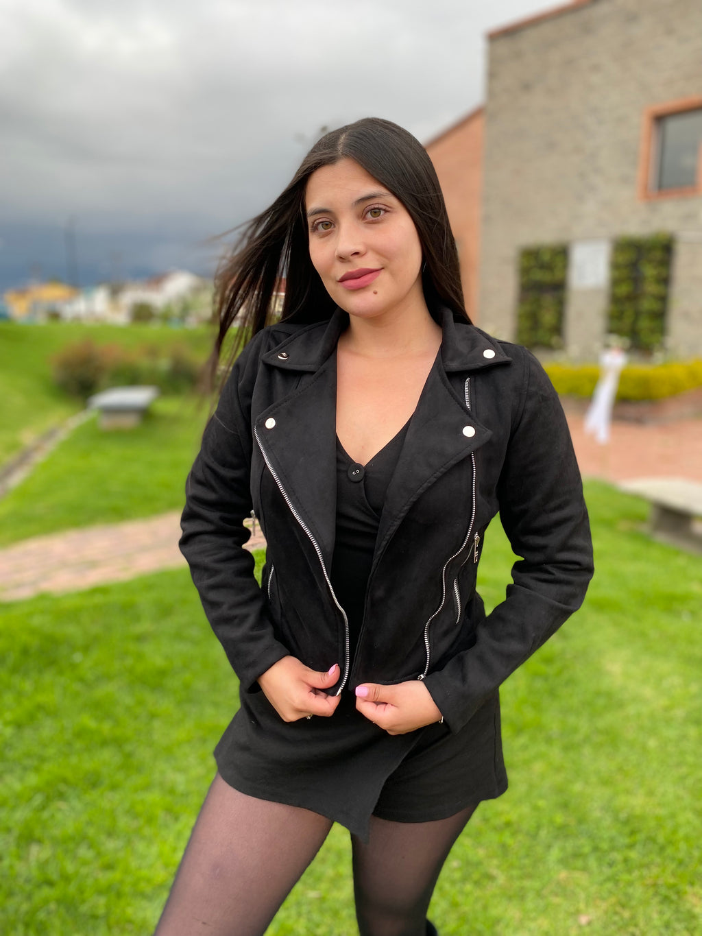 Chaqueta Elsa Gamuza Negra
