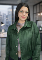 Chaqueta Nova Flecos Verde
